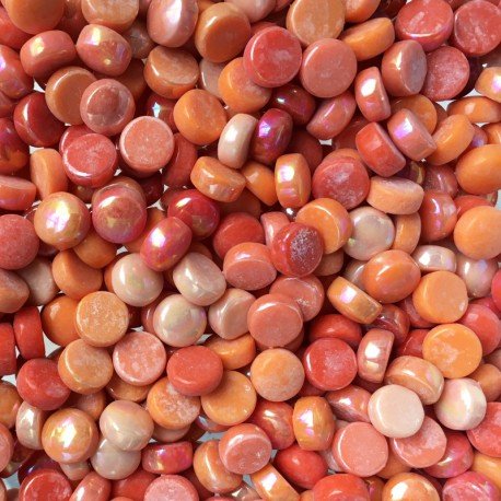 Glasnopjes 12mm Oranje Mix