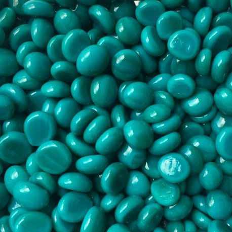 Mini Glass Nuggets 9-13mm  Teal