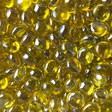 Mini Glass Nuggets 9-13mm  Yellow Diamond