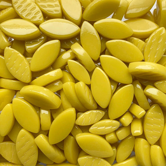 Mosaiksteinen Elipsenform Glas  Opal Gelb