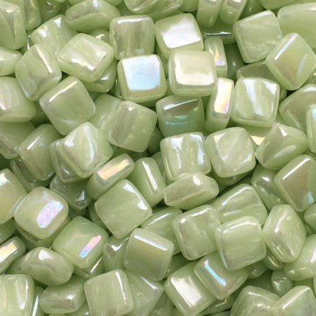 Ottoman Pearlised 8mm   Soft Green