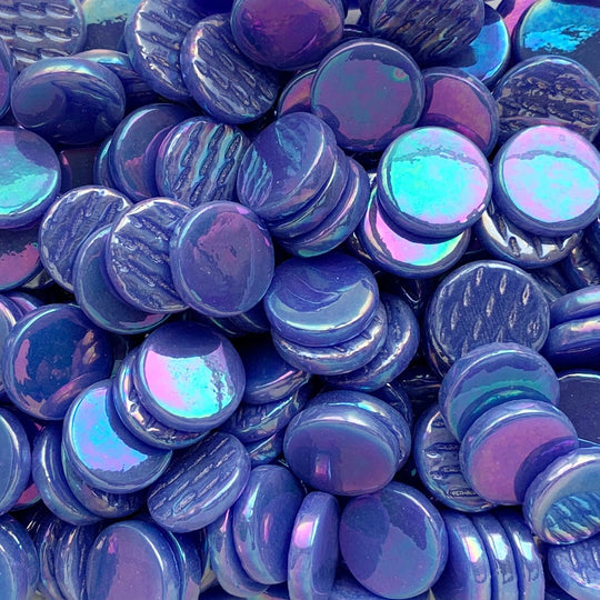 Rounds Pearlised 18mm   Warm Blue