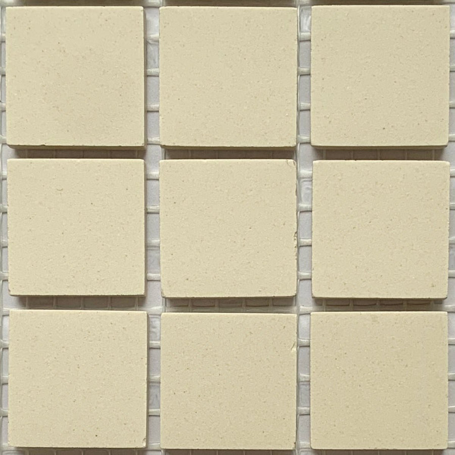 Winckelmans Blanc – matt 20x20 mm mosaic tiles on mesh