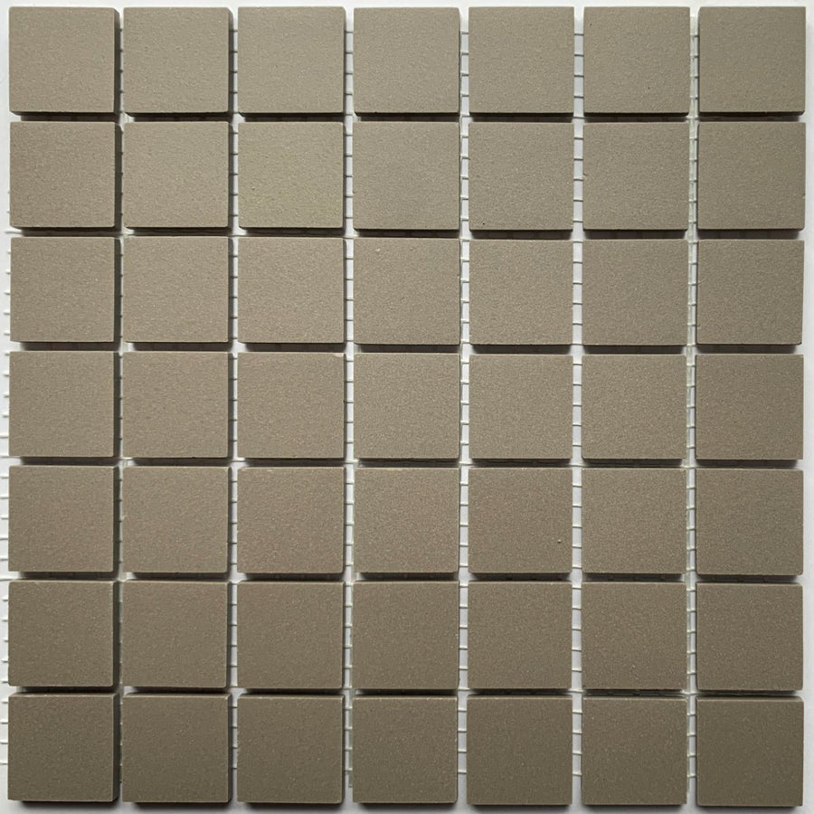 Winckelmans Gris – matte mozaïektegels van 20x20 mm op gaas