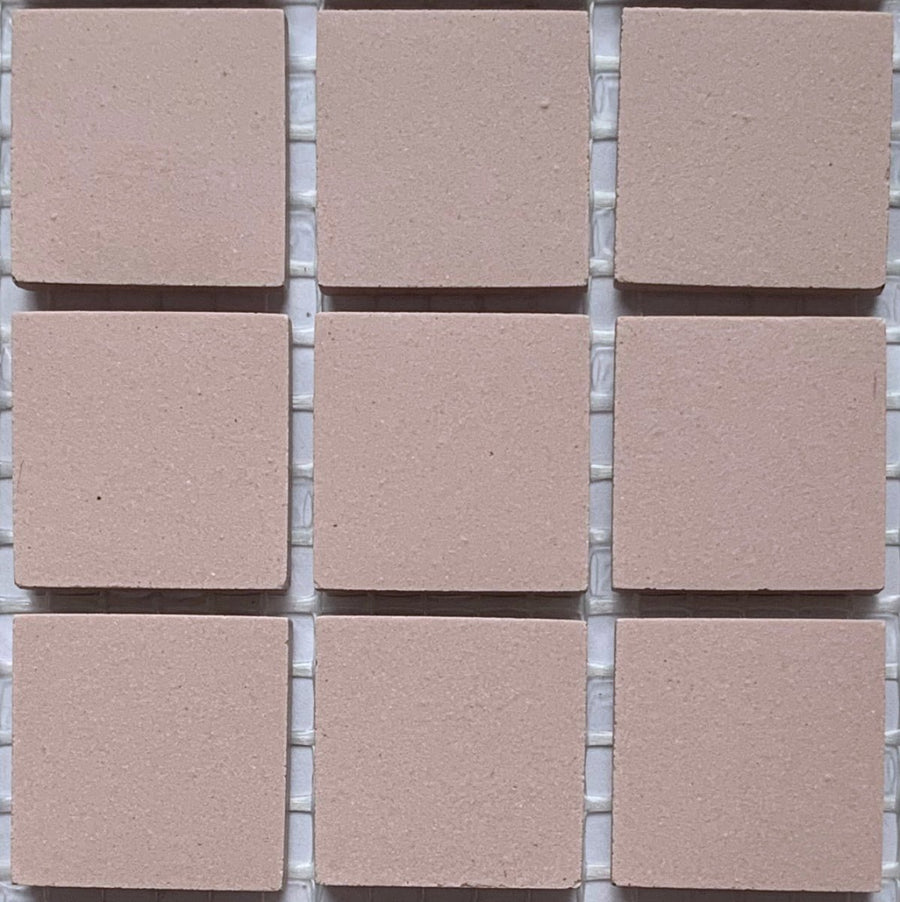 Winckelmans Rose – matt 20x20 mm mosaic tiles on mesh
