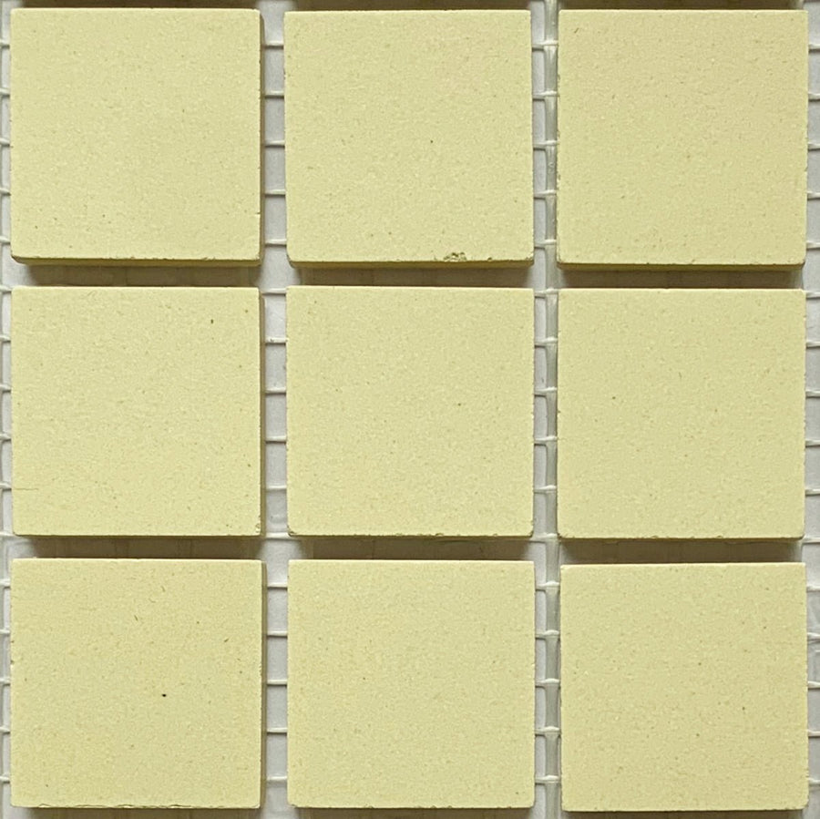 Winckelmans Vanille – matte Mosaikfliesen im Format 20x20 mm auf Netz